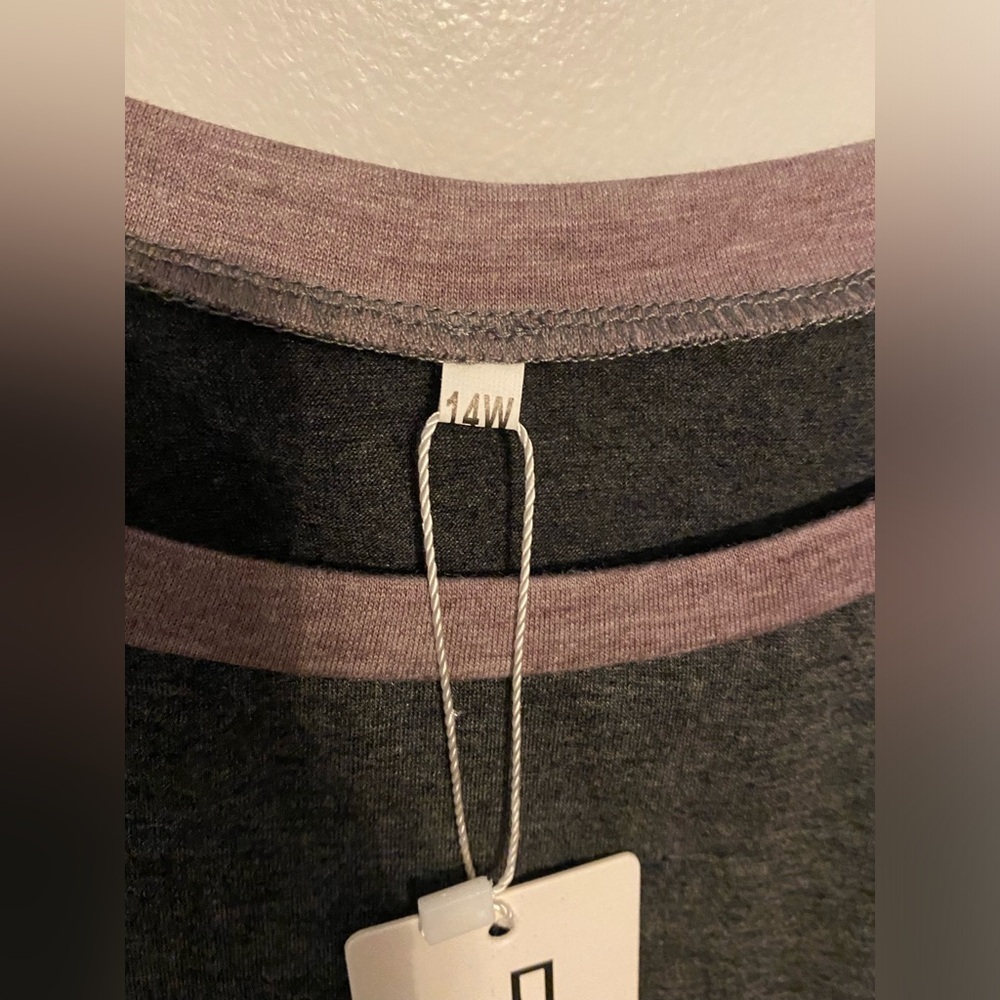 Gray Raglan Sleeve Color Block Sweatshirt - Picture 7 of 7
